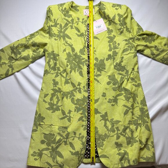 BURU x Jaimie Dewberry | Size M | Green Linen Floral Walking Coat | NWT ($398) - Picture 12 of 12
